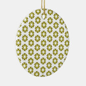 オリーブグリーンパターン セラミックオーナメント (右)