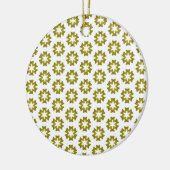 オリーブグリーンパターン セラミックオーナメント (左)