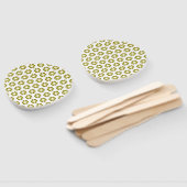 オリーブグリーンパターン ハンドファン (組立なし)