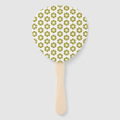 オリーブグリーンパターン ハンドファン (裏面)