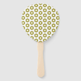 オリーブグリーンパターン ハンドファン