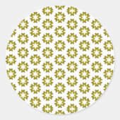 オリーブグリーンパターン ラウンドシール (正面)