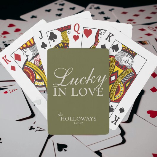 オリーブグリーンパーソナライズされたズ結婚ゲストブック トランプ