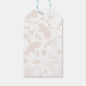 オリーブグリーンピンクマグノリアフラワーズ結婚式の引き出物 ギフトタグ (裏面)