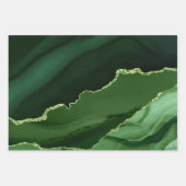 オリーブグリーンフェイクウッド ラッピングペーパーシート (正面2)