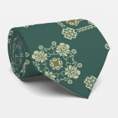 オリーブグリーンフローラタトレズヘナトベドレス ネクタイ (ロール)