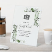 オリーブグリーンフローラフォトゲストブック結婚ズ 台座サイン (インサイチュ)