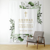 オリーブグリーンフローラ聖体写真背景 タペストリー (インサイチュ)