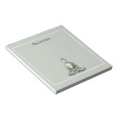 オリーブグリーンブッダ瞑想パーソナライズド ノートパッド (アングル)