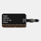 オリーブグリーンブラックアンドレオパードアニマルプリント ラゲッジタグ (裏面横)