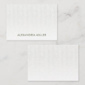 オリーブグリーンヘリンボーンフラットノートカード(名前あり) ノートカード (正面/裏面)