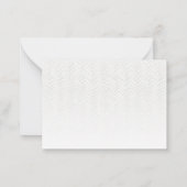 オリーブグリーンヘリンボーンフラットノートカード(名前あり) ノートカード (裏面)