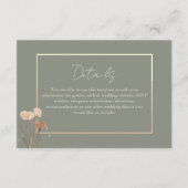 オリーブグリーンボー結婚ホフローラ詳細カード エンクロージャーカード (正面)