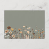 オリーブグリーンボー結婚ホフローラ詳細カード エンクロージャーカード (裏面)