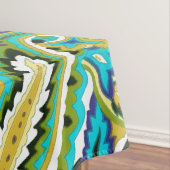 オリーブグリーンマスタードイエローターコイズブルーペイズリー テーブルクロス (インサイチュ)