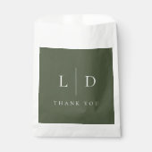 オリーブグリーンミニマリストモノグラム結婚ズ フェイバーバッグ (正面)