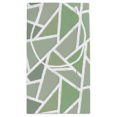 オリーブグリーンモザイクパターン スモールペーパーバッグ (裏面)