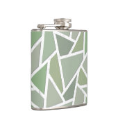 オリーブグリーンモザイクパターン フラスク (右)