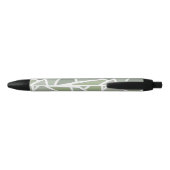 オリーブグリーンモザイクパターン 黒ボールペン (裏面)