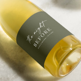 オリーブグリーンリハーサルディナー | スクリプトの前の夜 ワインラベル