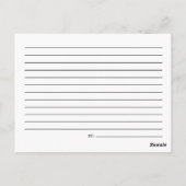 オリーブグリーンリボンレシピカード ポストカード (裏面)