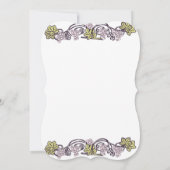 オリーブグリーンヴィンテージラベンダーヴィンヤードズ結婚ズ 招待状 (裏面)