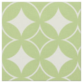 オリーブグリーン七宝パターン ファブリック (クローズアップ)