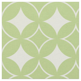 オリーブグリーン七宝パターン ファブリック