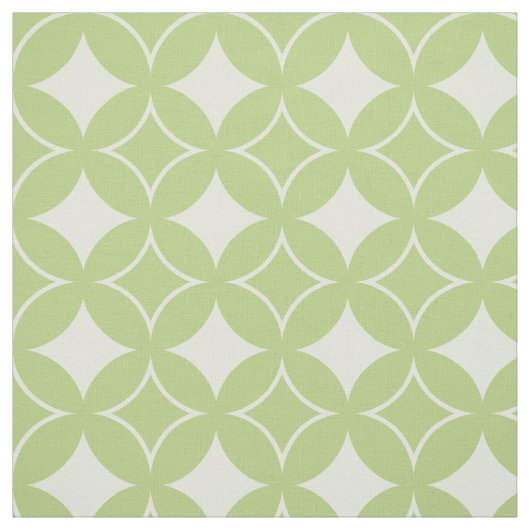 オリーブグリーン七宝パターン ファブリック (見本)