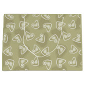 オリーブグリーン幾何抱き枕 ラージペーパーバッグ (正面)