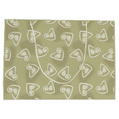 オリーブグリーン幾何抱き枕 ラージペーパーバッグ (裏面)