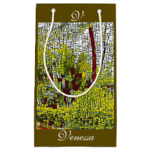 オリーブグリーン抽象芸術アートブライデスメイドモノグラムスモール