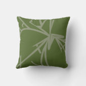 オリーブグリーン抽象芸術竹 クッション (裏面)