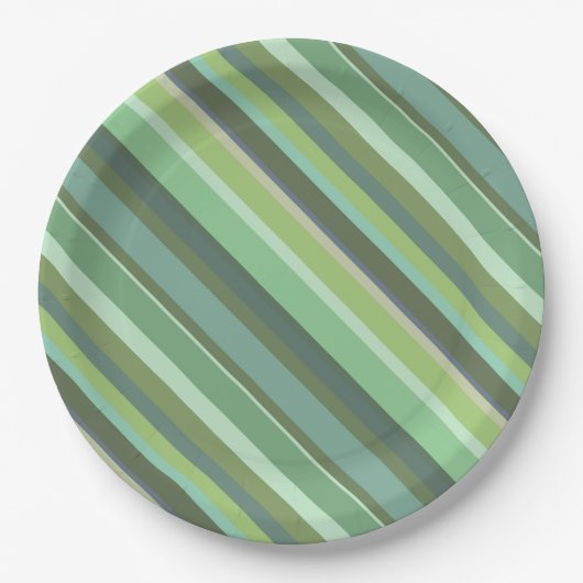 オリーブグリーン斜ストライプ斜 ペーパープレート (正面)