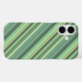 オリーブグリーン斜ストライプ斜 Case-Mate iPhoneケース (裏面 (横))