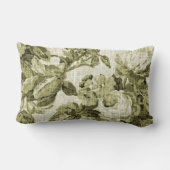 オリーブグリーン植物性フローラ油布No.5 ランバークッション (裏面)