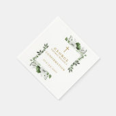 オリーブグリーン植物確モダン認 スタンダードカクテルナプキン (角)