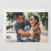 オリーブグリーン植物緑の写真結婚ズ 招待状 (裏面)