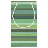 オリーブグリーン横ストライプ線 スモールペーパーバッグ (裏面)