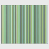 オリーブグリーン横ストライプ線 ラッピングペーパー (フラット)