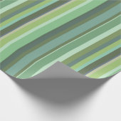 オリーブグリーン横ストライプ線 ラッピングペーパー (角)