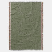 オリーブグリーン水滴 スローブランケット (正面縦)