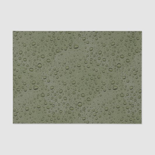オリーブグリーン水滴 薄葉紙 (正面)