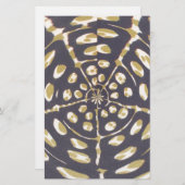 オリーブグリーン水玉模様ラジアルパターンアートプリント 便箋 (正面/裏面)