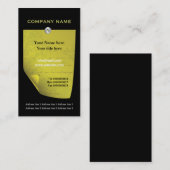 オリーブグリーン添付ノートカスタム名刺 名刺 (正面/裏面)