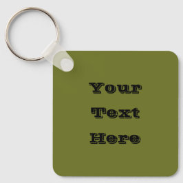 オリーブグリーン無地のカラー キーホルダー