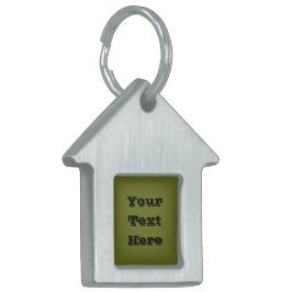 オリーブグリーン無地のカラー ペットネームタグ