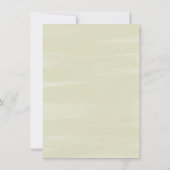 オリーブグリーン熱帯花模様ブリデスメイドランチョン 招待状 (裏面)