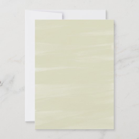 オリーブグリーン熱帯花模様ブリデスメイドランチョン 招待状 (裏面)