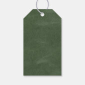 オリーブグリーン白黒金ゴールドモノグラムクリスマス ギフトタグ (裏面)